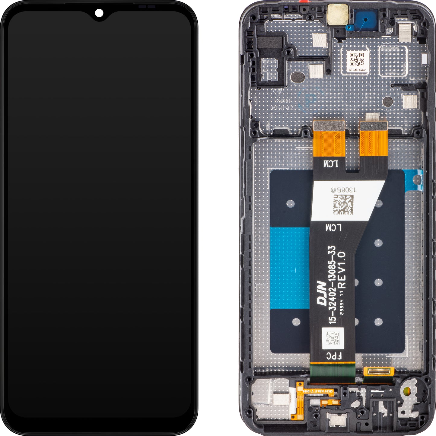 Samsung Galaxy A14 5G A146 kosketusnäyttö, kehys, Euroopan versio, musta, uudelleenpakattu GH81-23315A
