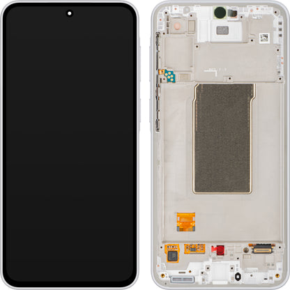 Samsung Galaxy A37 5G kosketusnäyttö, kehys mukana, valkoinen, Service Pack GH82-39232C