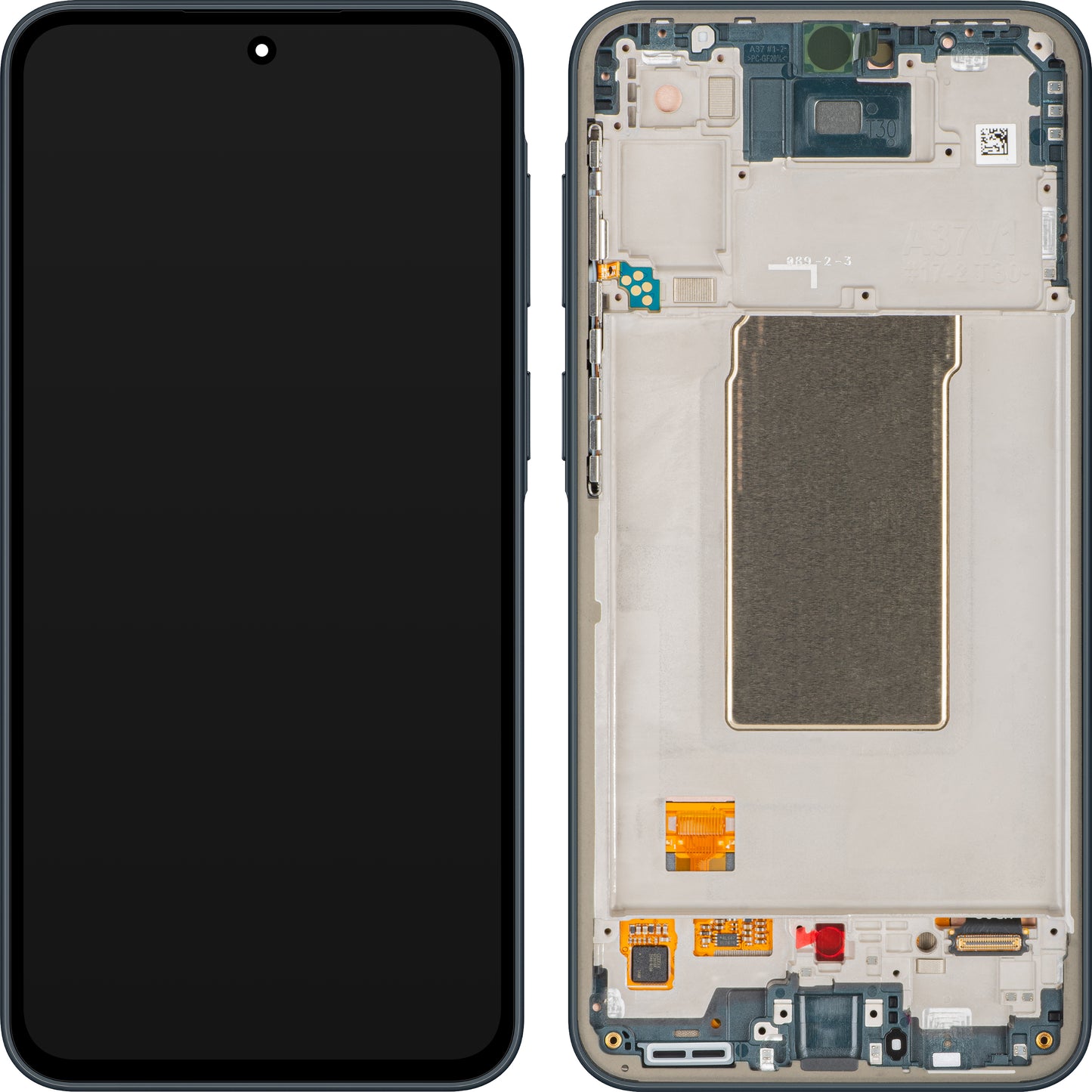 Samsung Galaxy A37 5G kosketusnäyttö, kehys mukana, vihreä (harmaavihreä), Service Pack GH82-39232B