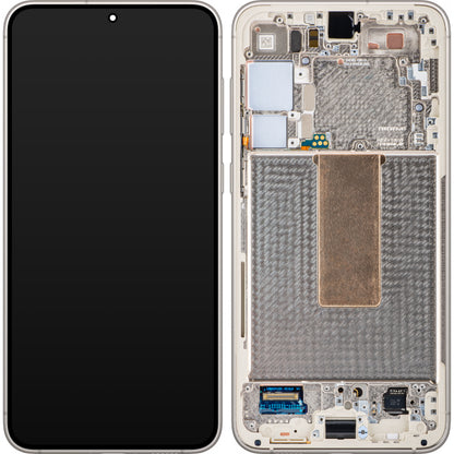 Samsung Galaxy S23+ S916 kosketusnäyttö, kehys, valkoinen (kerma), Service Pack GH82-30476B