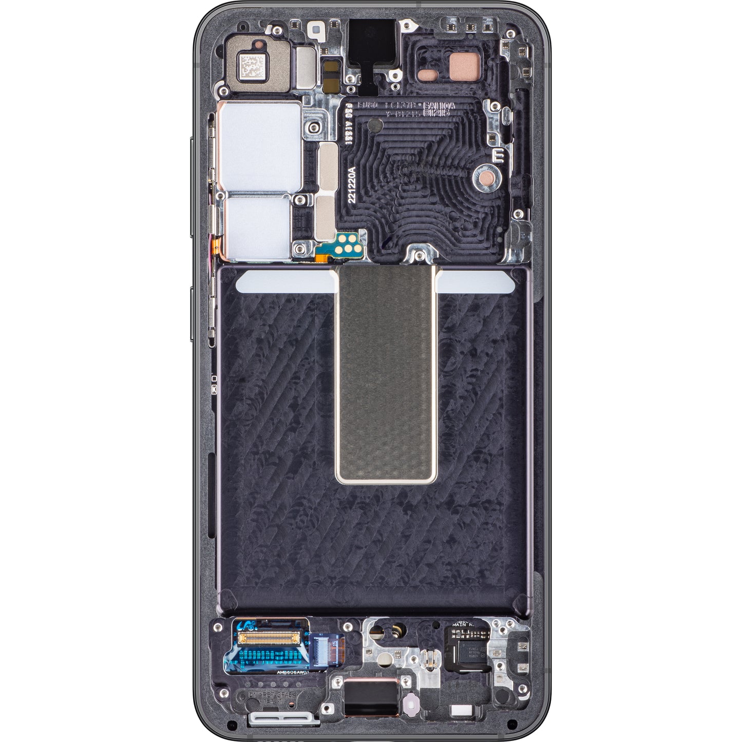 Samsung Galaxy Galaxy S23 S911 Touchscreen Display with Frame, Black (Phantom Black), Service Pack GH82-30480A