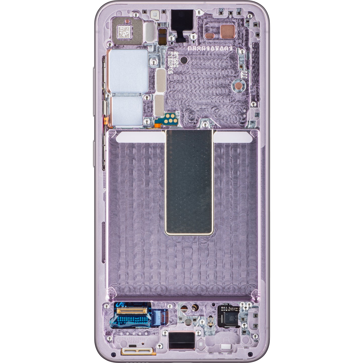 Samsung Galaxy Galaxy S23 S911 kosketusnäyttö kehyksellä, vaaleanpunainen (laventeli), huoltopaketti GH82-30480D