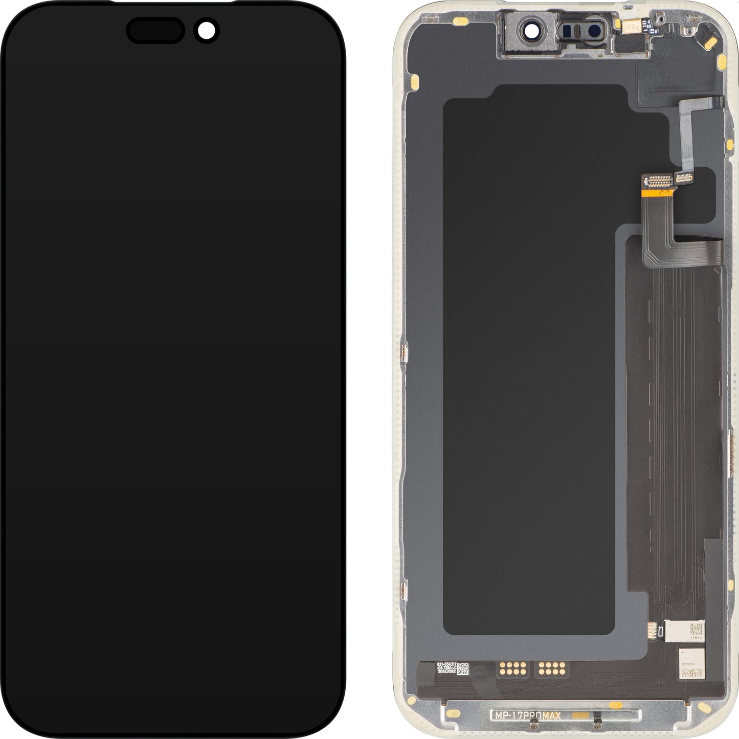 Kosketusnäyttö ja valon läheisyyssensori MP, yhteensopiva Apple iPhone 17 Pro Maxin kanssa, kehyksellä, OLED FHD 120Hz diagnostiikkaohjelmistoversio, musta