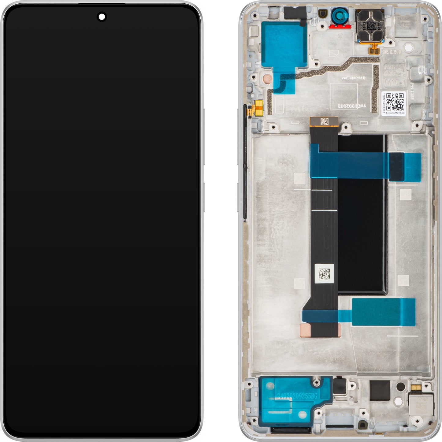 Xiaomi Poco X6 / Redmi Note 13 Pro 5G -näyttö kosketusnäytöllä, kehyksellä, valkoinen, Service Pack 560001N16P00