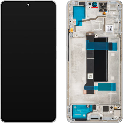 Xiaomi Poco X6 / Redmi Note 13 Pro 5G -näyttö kosketusnäytöllä, kehyksellä, valkoinen, Service Pack 560001N16P00