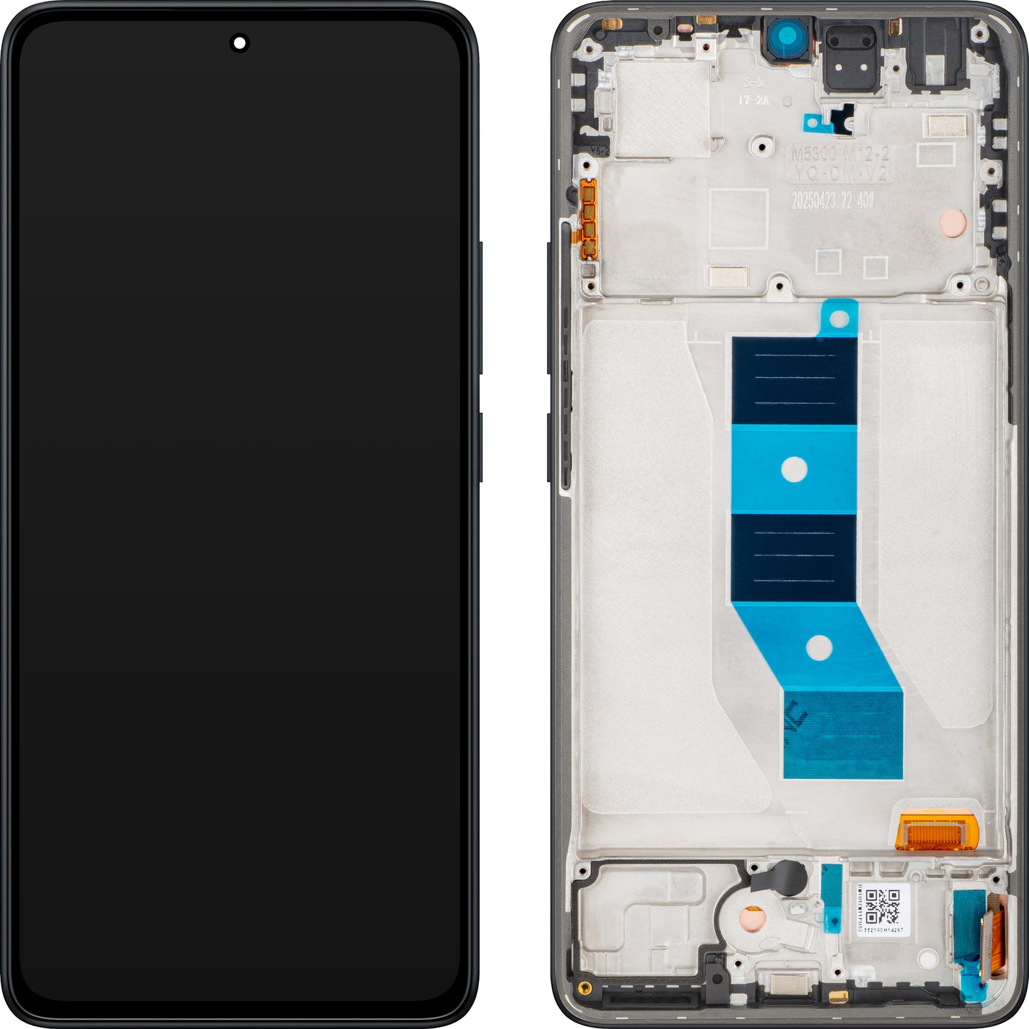Xiaomi Redmi Note 14 5G -näyttö kosketusnäytöllä, kehyksellä, Musta (Midnight Black), Service Pack 56002000O1700