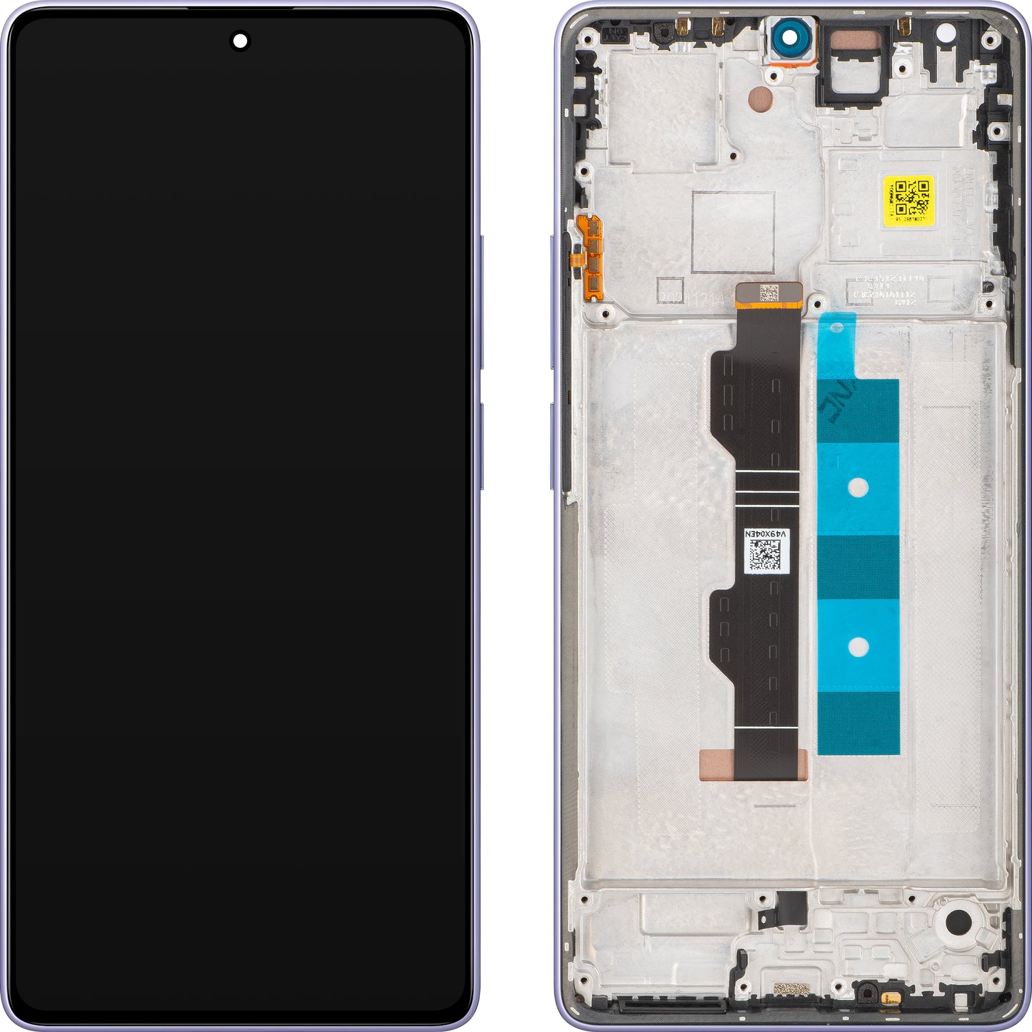 Xiaomi Redmi Note 14S -näyttö kosketusnäytöllä, kehyksellä, Violetti (Aurora Purple), Service Pack 56000200N6R00