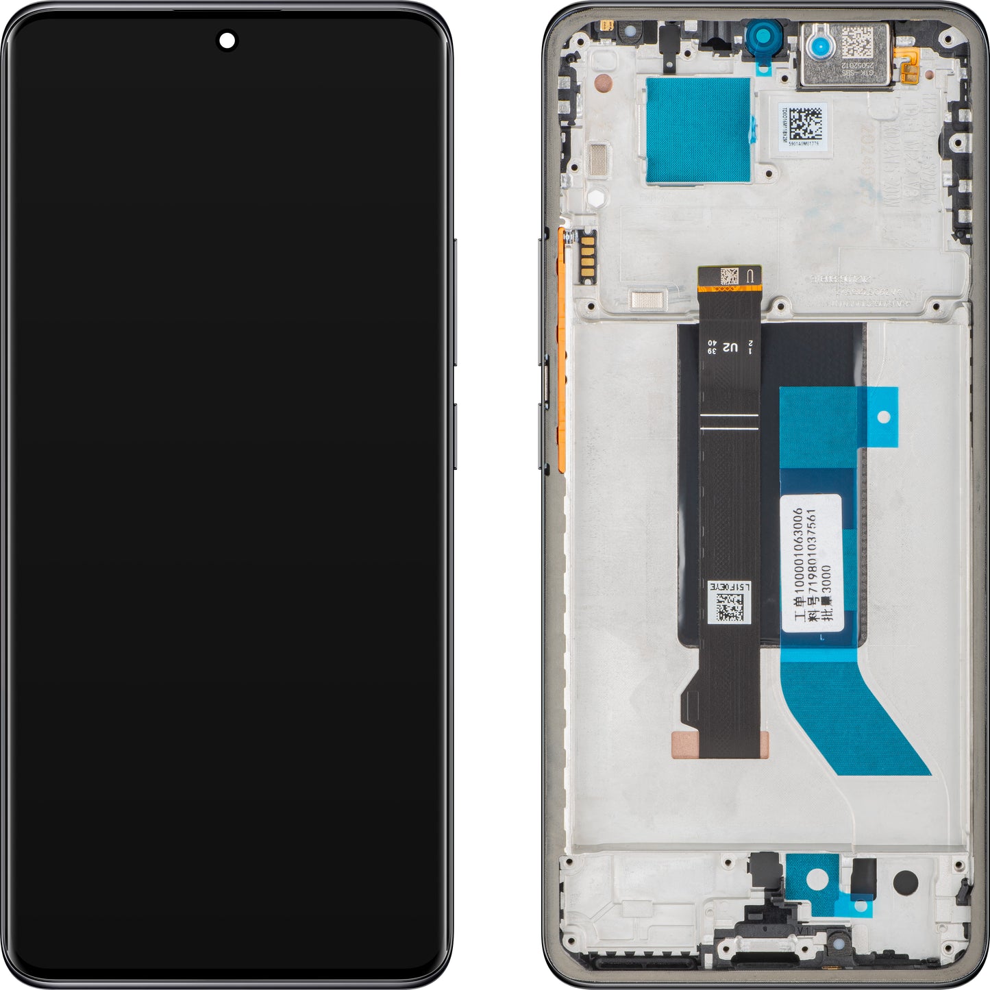 Xiaomi Redmi Note 14 Pro 5G -näyttö kosketusnäytöllä, kehyksellä, musta (Midnight Black), Service Pack 56002300O1600