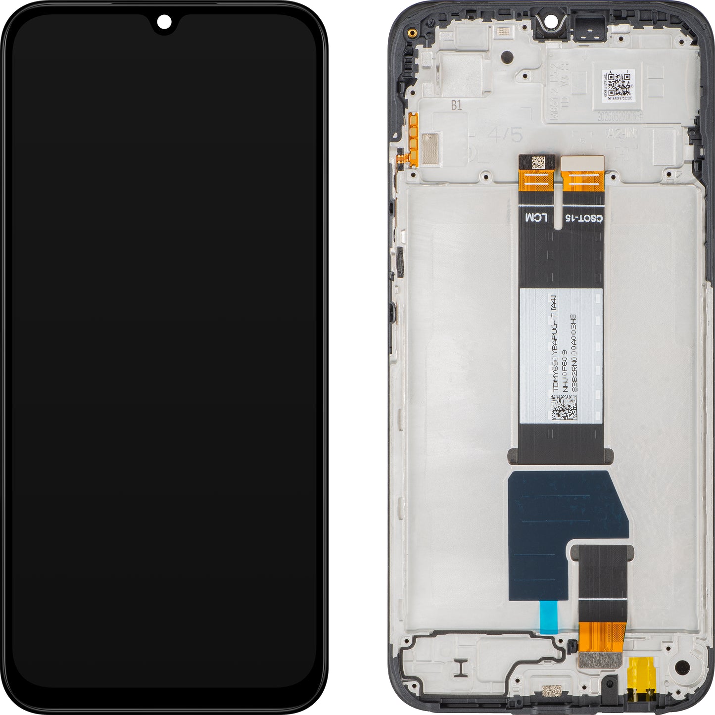 Xiaomi Poco C85 4G / Redmi 15C 4G Display with Touchscreen, with Frame, Global Version, Black, Service Pack 5600020P15A00