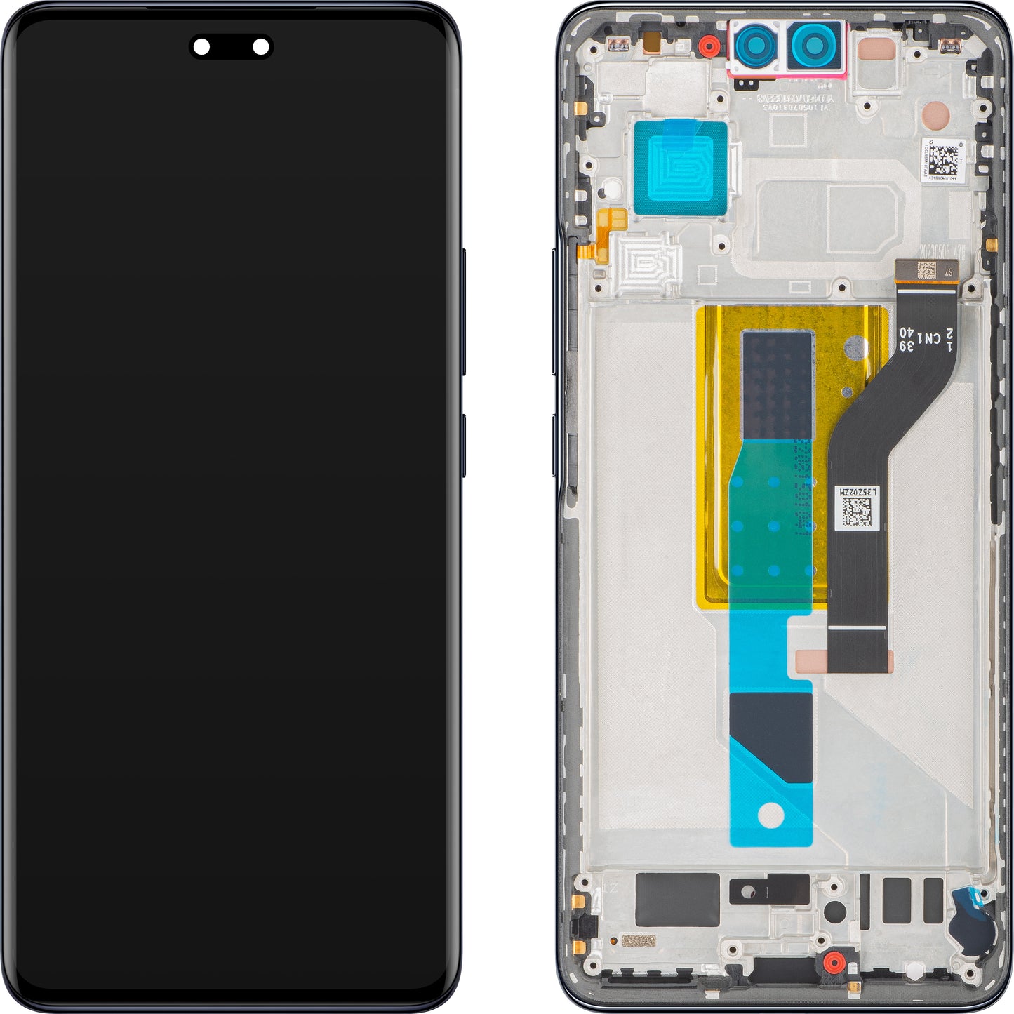 Xiaomi 13 Lite kosketusnäyttö, kehys, musta, Service Pack 5600030L9S00