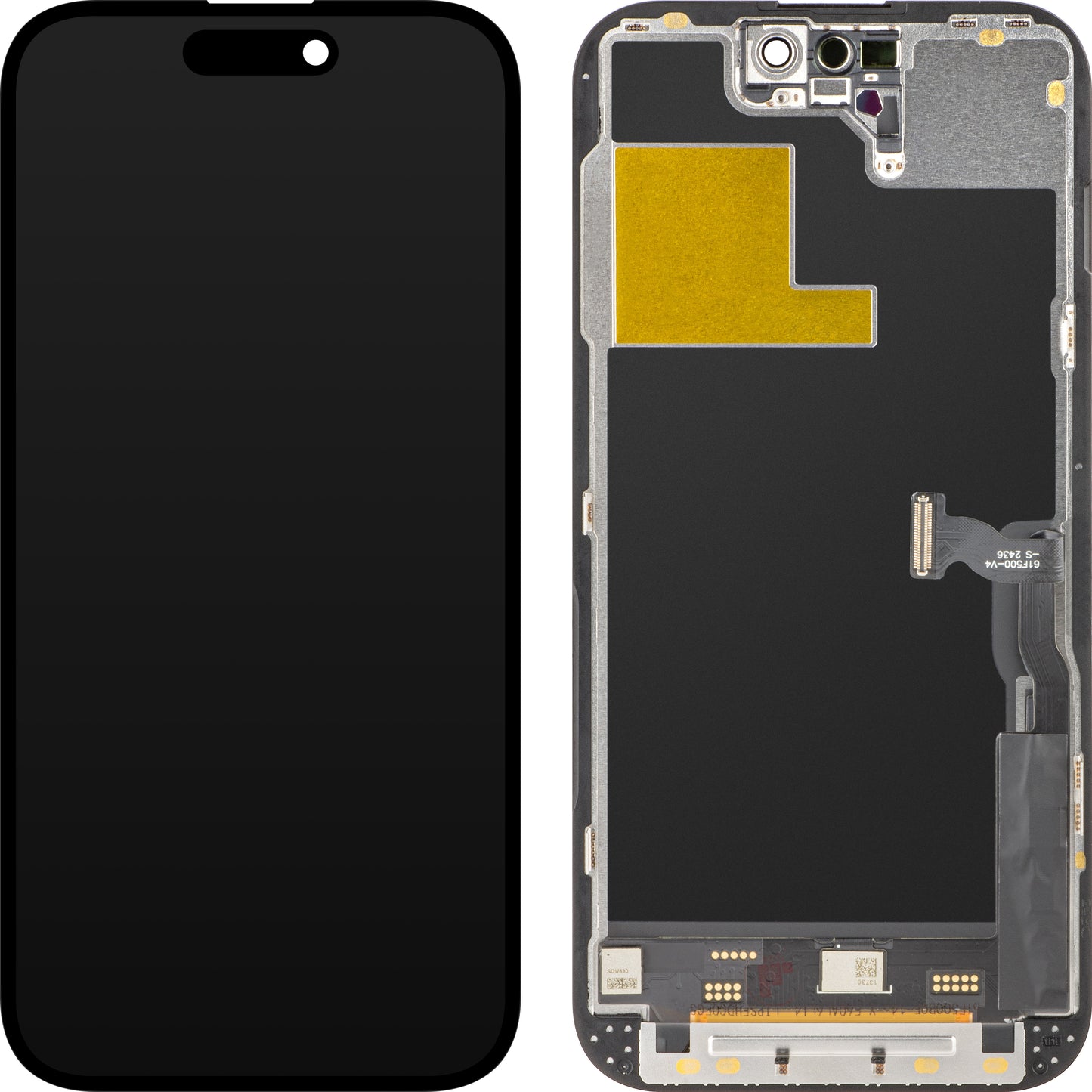 ZY-kosketusnäyttö Apple iPhone 14 Prolle, kehyksellä, LCD In-Cell IC siirrettävä versio, musta