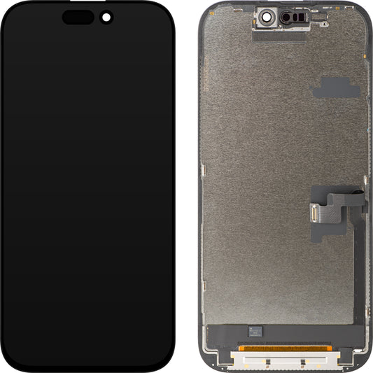 ZY-näyttö kosketusnäytöllä Apple iPhone 16 Prolle, kehyksellä, LCD In-Cell IC Movable -versio, Musta
