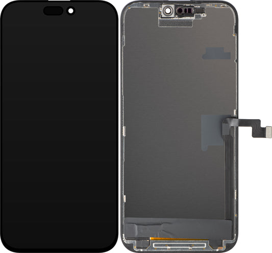 ZY-näyttö kosketusnäytöllä Apple iPhone 16 Pro Maxille, kehyksellä, LCD In-Cell IC Movable -versio, Musta