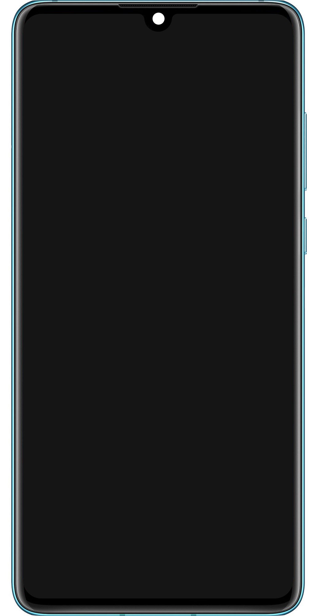 Näyttö kosketusnäytöllä Huawei P30, kehyksellä ja akulla, sininen (Aurora Blue), huoltopaketti 02354HRH