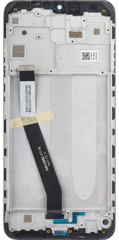 Näyttö kosketusnäytöllä Xiaomi Redmi 9, kehyksellä, Musta, Service Pack 5600050J1900