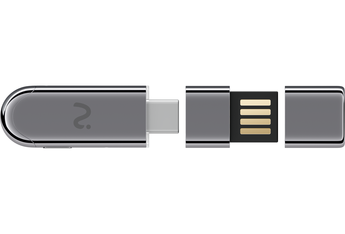 Viaim NoteKit AI Recording Dongle / Voice Recorder, USB-C / USB-A, Gray