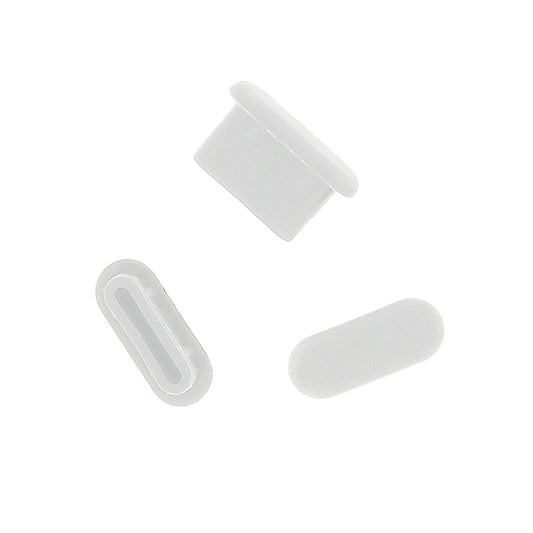 OEM-pölysuoja puhelimen portille, USB-C, 10 kappaleen setti, valkoinen