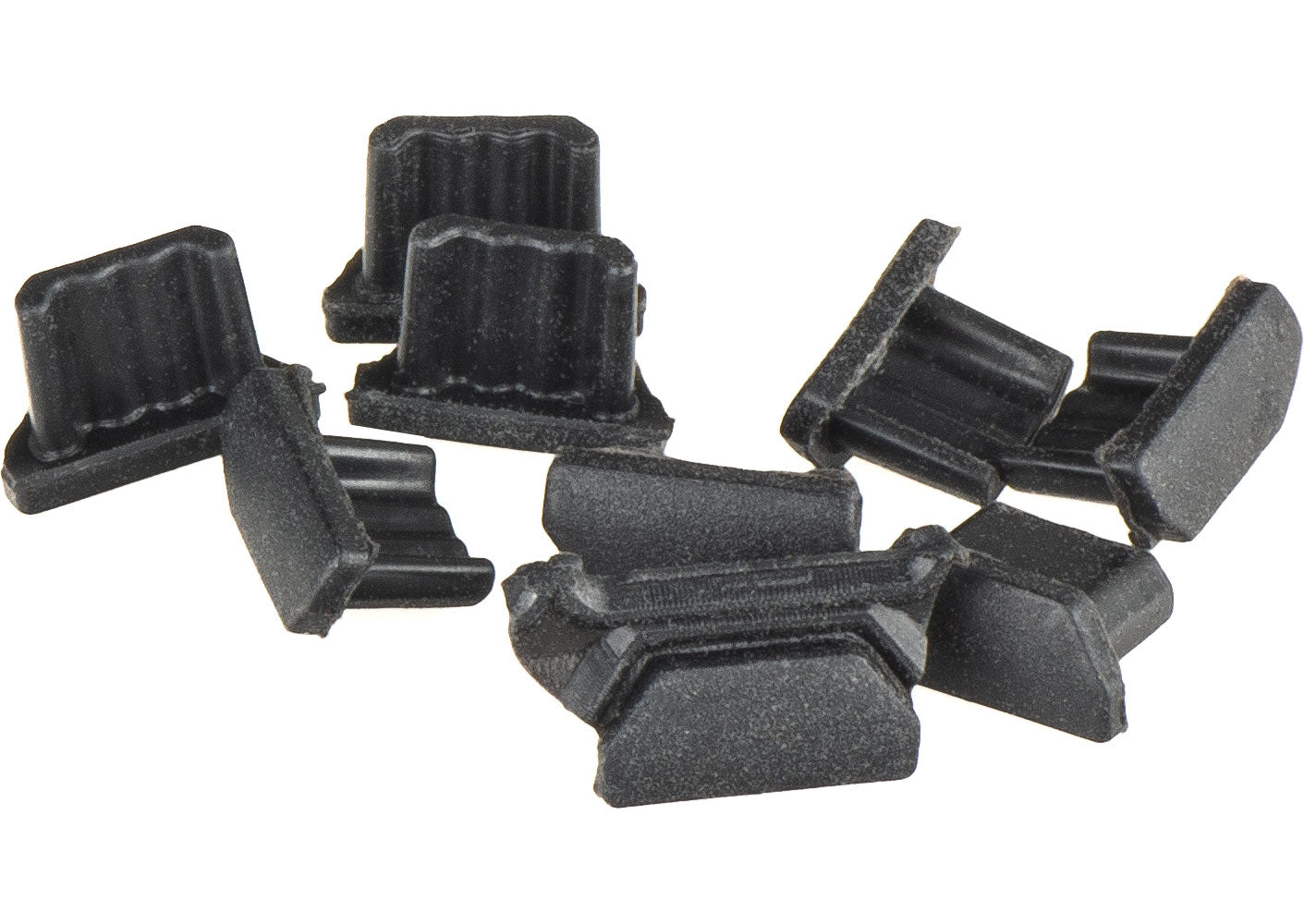 OEM-pölysuoja puhelimen portille, microUSB, 10 kappaleen setti, musta