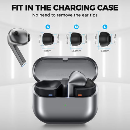 Tech-Protect korvatyynyt Samsung Galaxy Buds3 FE / Buds3 Pro / Buds3, Koko S / M / L, Mustat