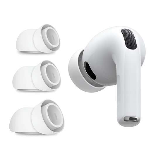Techsuit ET2 -korvatyynyt Apple AirPods Pro 3:lle, Koot XS / S / L, Valkoiset