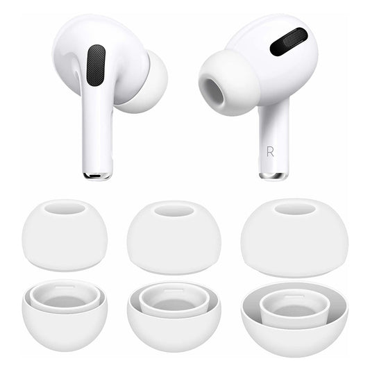 Techsuit ET2 -korvatyynyt Apple AirPods Pro 3:lle, Koot XS / S / L, Valkoiset