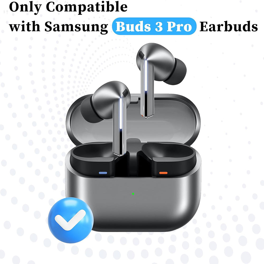 Techsuit ET3 -korvatyynyt Samsung Galaxy Buds3 Prolle, Koot S / M / L, Mustat