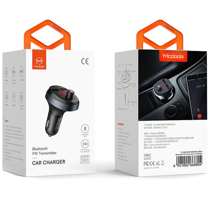 McDodo Bluetooth FM-modulaattori, 2 x USB-A