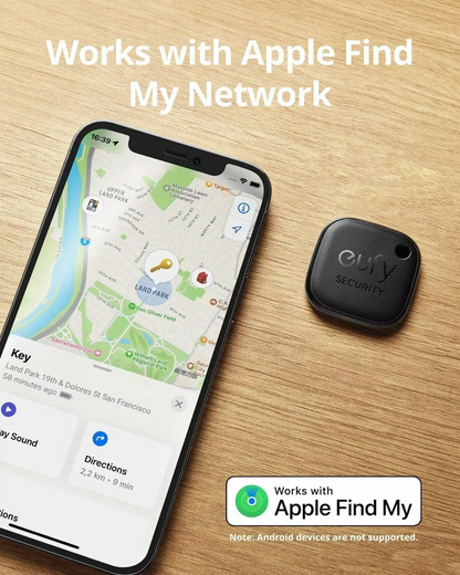 Eufy Security SmartTrack Link iOS-sarjaan, 4 kappaleen setti, musta E87B0012