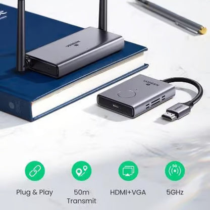 UGREEN CM506 langaton HDMI-laajennin, 1080P, Harmaa