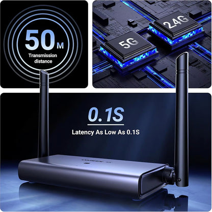 UGREEN CM586 Wireless HDMI -laajennin, 4K, Musta