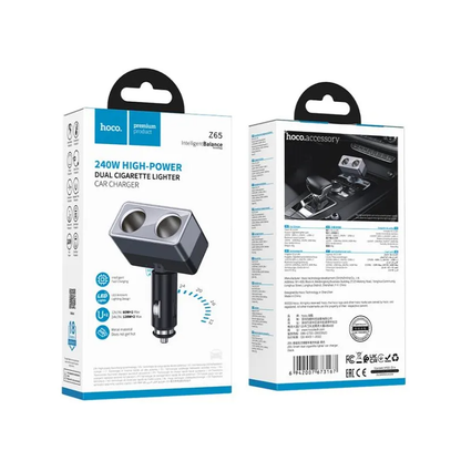 HOCO Z65 Sytytinjatke, 240W, 2 Lähtöä