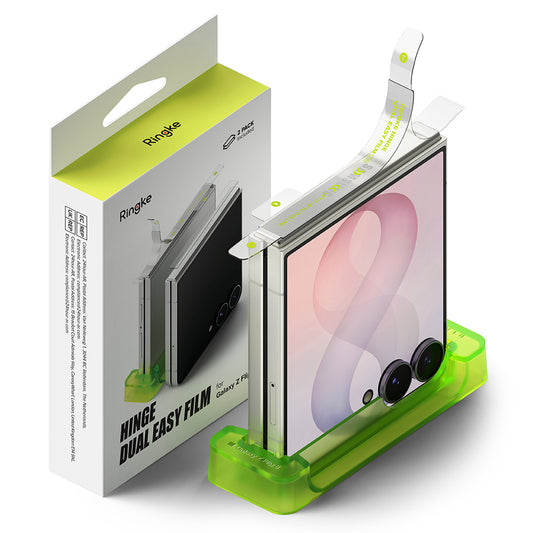 Ringke Dual Easy saranasuojakalvo Samsung Galaxy Z Flip8 F776:lle, muovia, 2 kappaleen setti