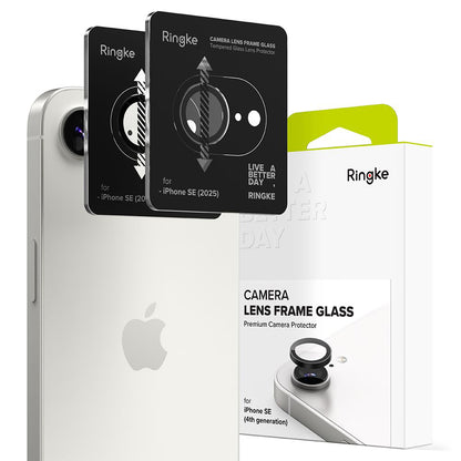 Suojakalvo Ringke takakameralle Apple iPhone 16e, Panssarilasi, 2 kappaleen setti, Musta