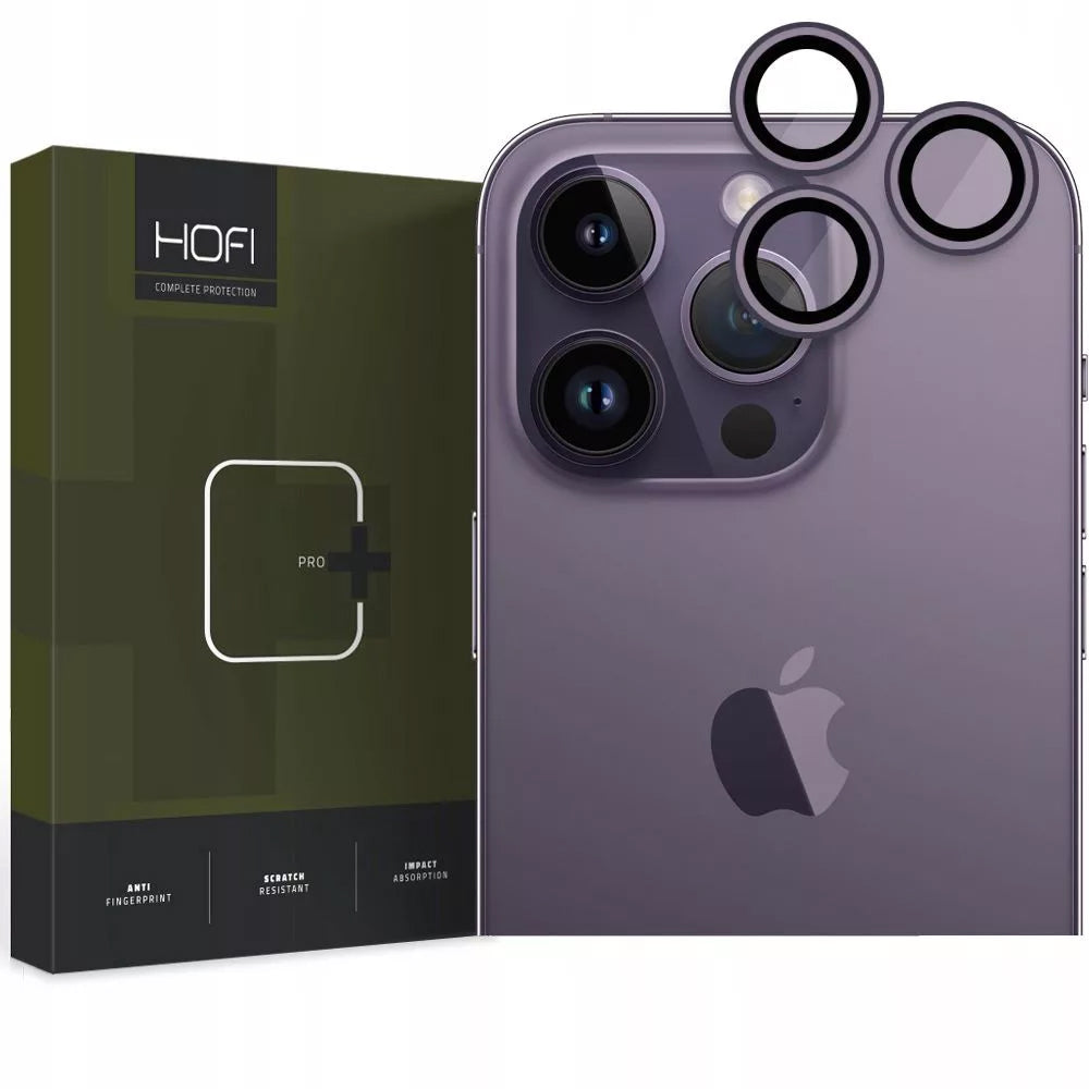 Suojakalvo Tech-Protect CamRing Fit+ Apple iPhone 14 Pro Max / 14 Pro:n takakameralle, Panssarilasi, Violetti