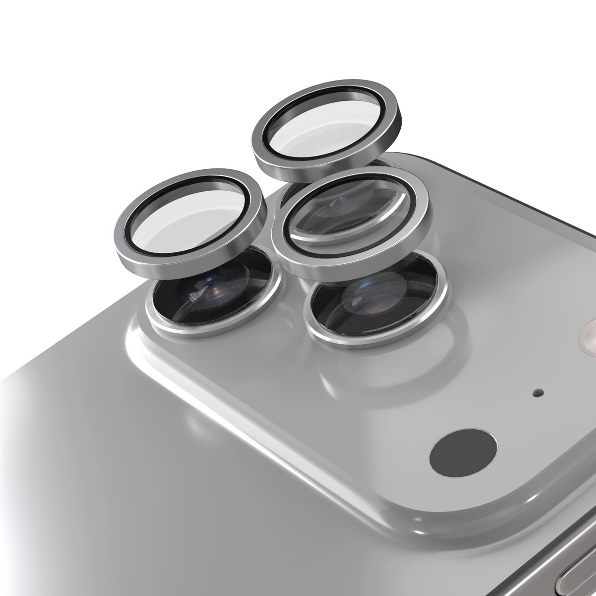 Etteri takakameran suojakalvo Apple iPhone 17 Pro Max / 17 Pro -laitteille, karkaistu lasi, harmaa