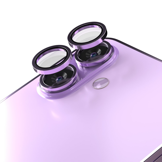 Etteri takakameran suojakalvo Apple iPhone 17:lle, karkaistu lasi, violetti