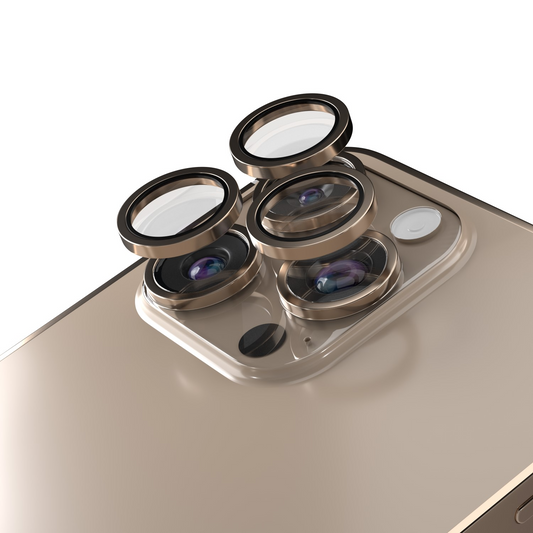 Etteri takakameran suojakalvo Apple iPhone 16 Pro Max / 16 Pro -laitteille, karkaistu lasi, pronssi
