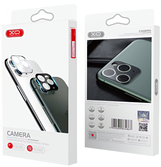XO Design 3D takakameran suojakalvo Apple iPhone 12 Prolle, karkaistu lasi, musta
