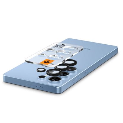 Spigen GlastR EZ FIT Optik Pro HD takakameran suojakalvo Samsung Galaxy S25 Ultra S938:lle, karkaistu lasi, 2 kappaleen setti, musta