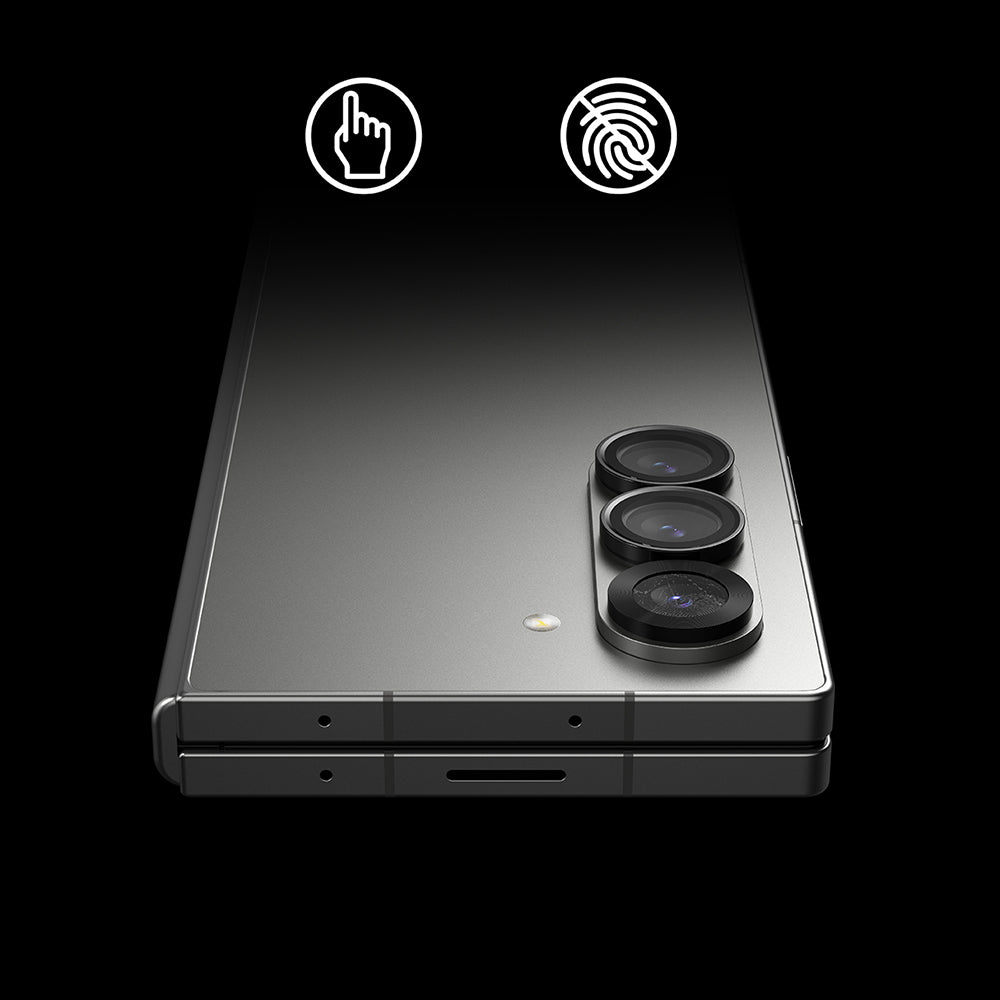 Ringke-suojakalvo Samsung Galaxy Z Fold6 F956:n takakameralle, karkaistu lasi, 2 kappaleen setti, musta