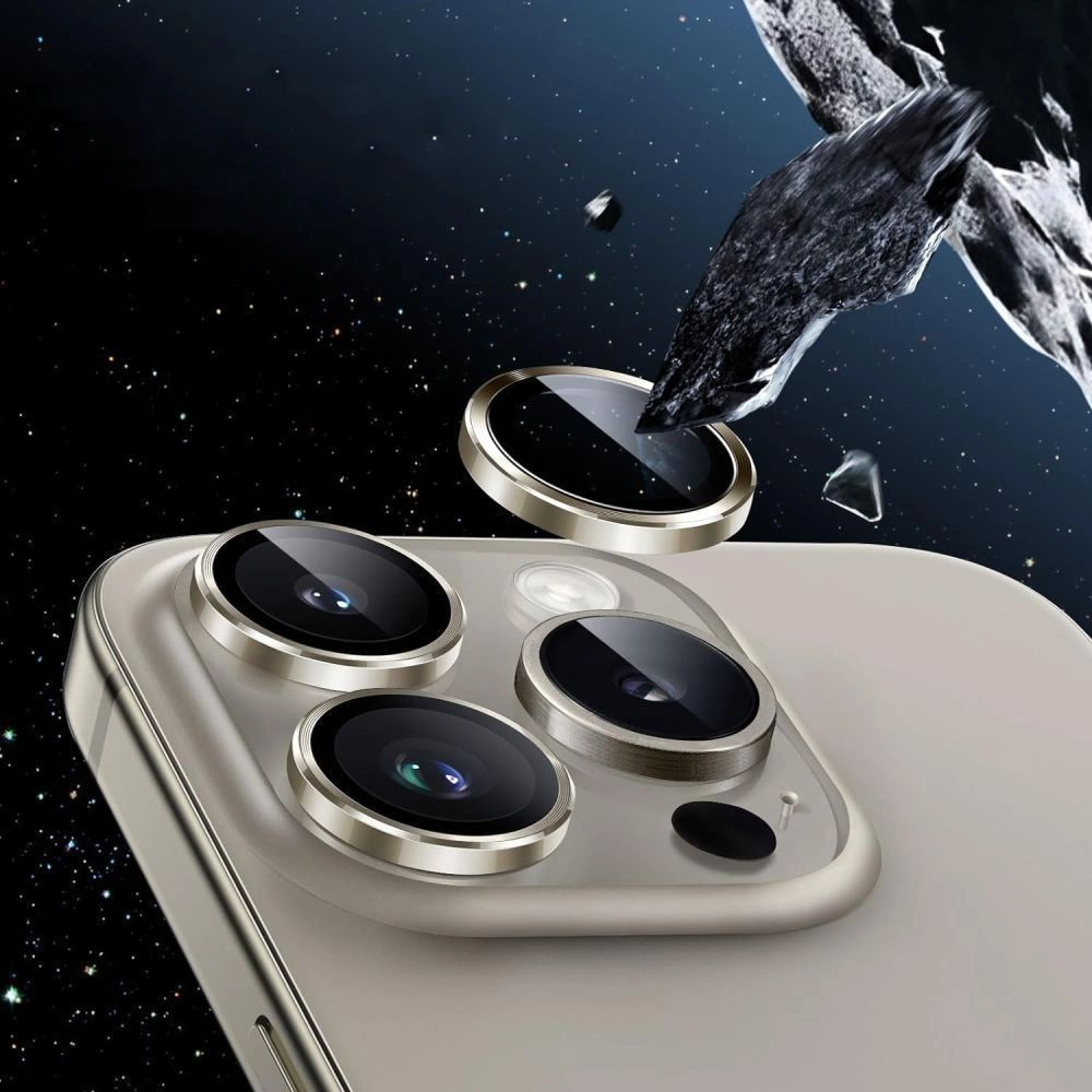 Suojakalvo Tech-Protect CamRing Fit+ Apple iPhone 17:n takakameralle, Karkaistu lasi, Läpinäkyvä