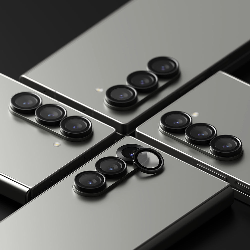 Ringke-suojakalvo Samsung Galaxy Z Fold6 F956:n takakameralle, karkaistu lasi, 2 kappaleen setti, musta