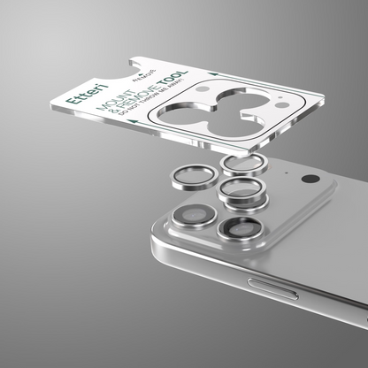 Etteri takakameran suojakalvo Apple iPhone 17 Pro Max / 17 Pro -laitteille, karkaistu lasi, harmaa