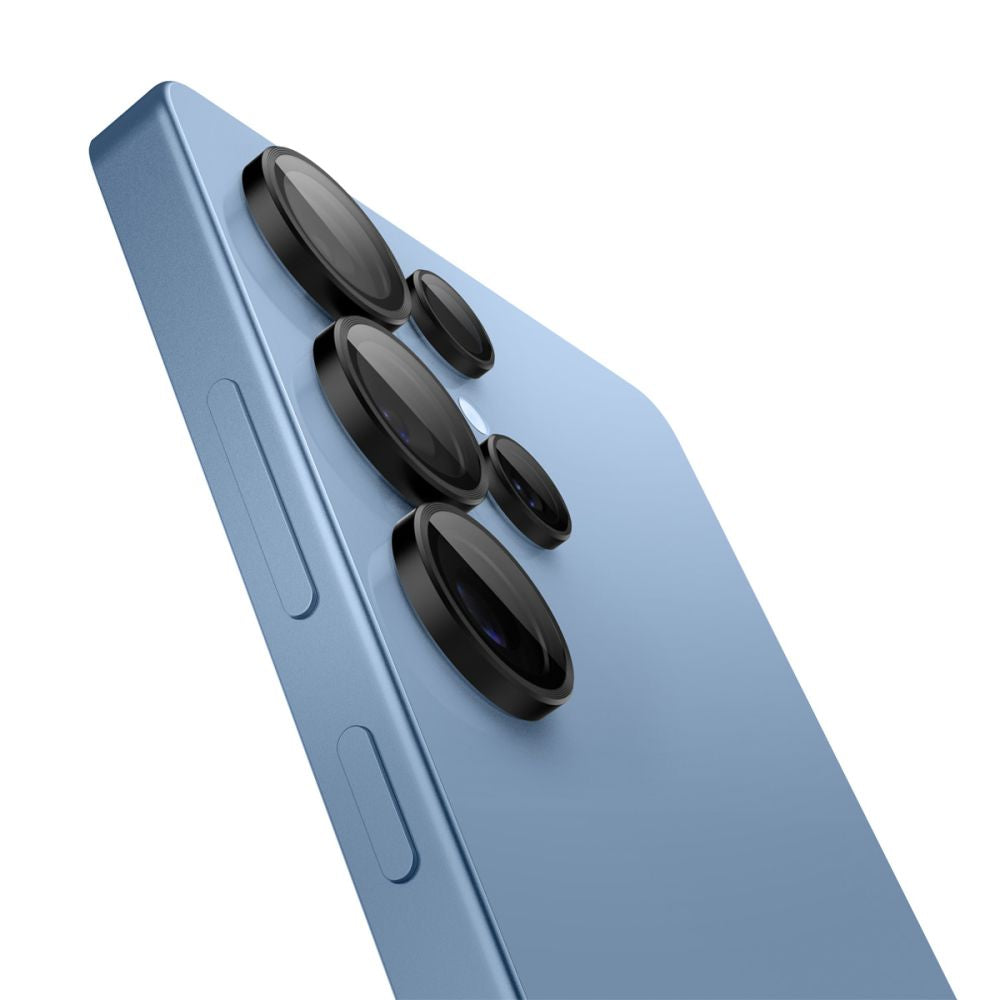 Spigen GlastR EZ FIT Optik Pro HD takakameran suojakalvo Samsung Galaxy S25 Ultra S938:lle, karkaistu lasi, 2 kappaleen setti, musta