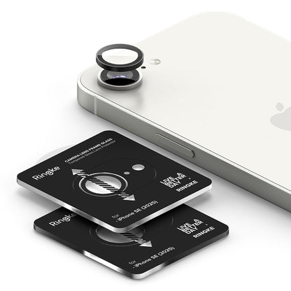 Suojakalvo Ringke takakameralle Apple iPhone 16e, Panssarilasi, 2 kappaleen setti, Musta