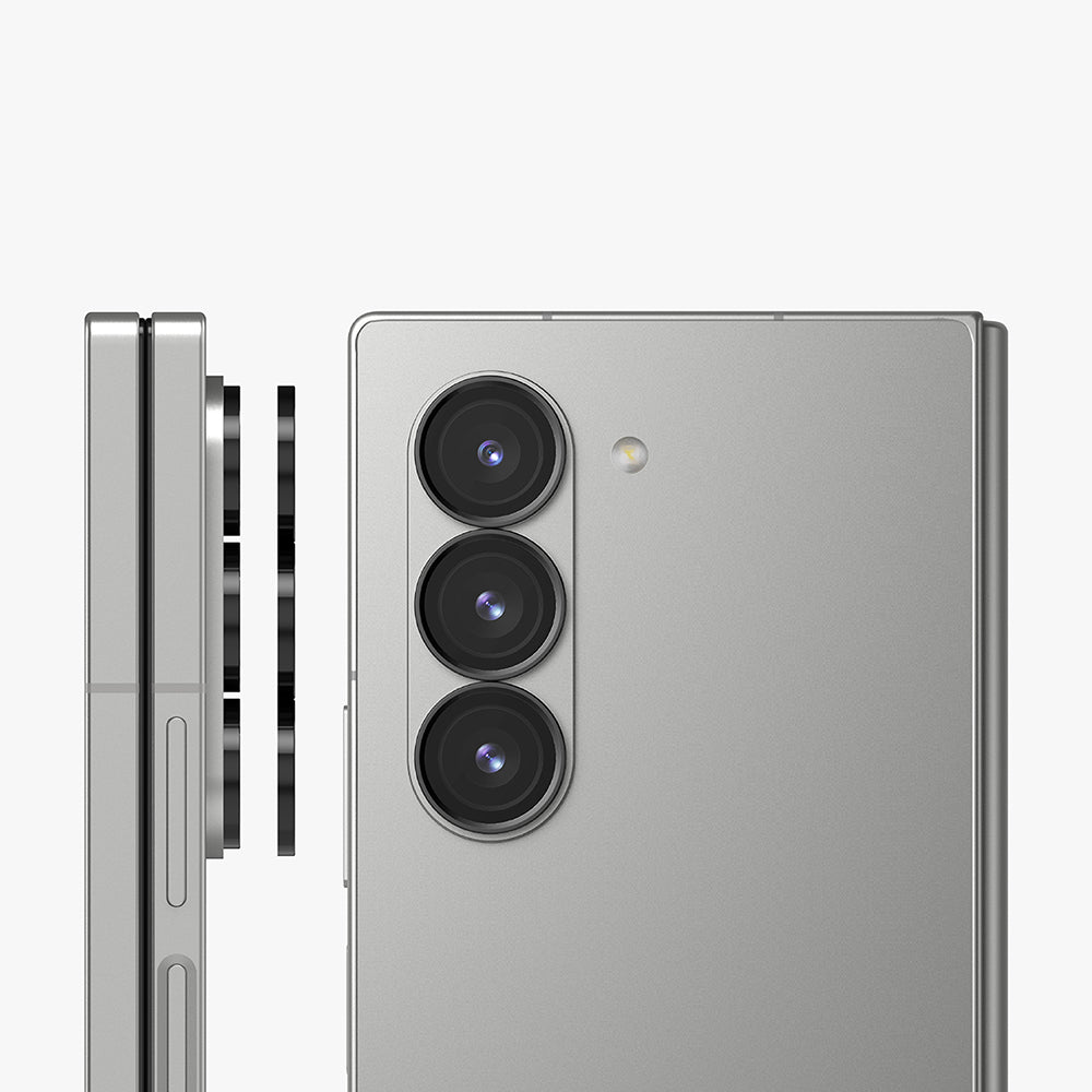 Ringke-suojakalvo Samsung Galaxy Z Fold6 F956:n takakameralle, karkaistu lasi, 2 kappaleen setti, musta