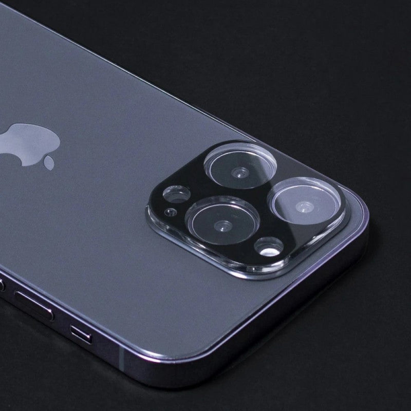 WZK Takakameran suojakalvo Apple iPhone 17 Pro Max, Panssarilasi, 2 kappaleen setti, Musta