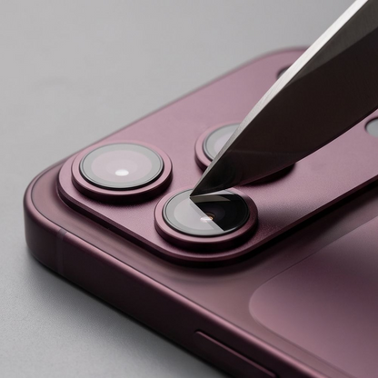 Takakameran suojakalvo Tech-Protect CamFull Fit+ Apple iPhone 18 Pro Maxille, Karkaistu lasi, Viininpunainen