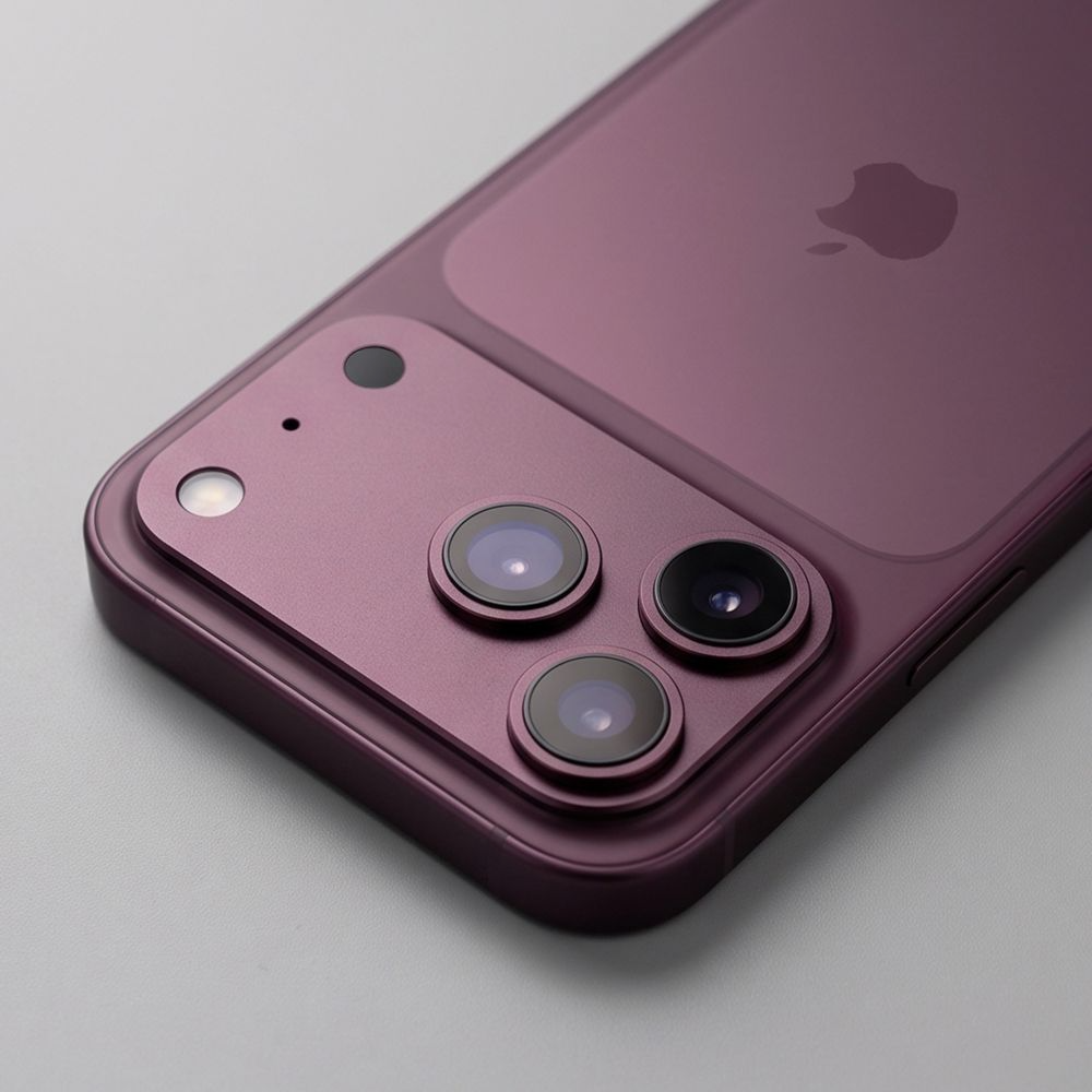 Takakameran suojakalvo Tech-Protect CamFull Fit+ Apple iPhone 18 Pro Maxille, Karkaistu lasi, Viininpunainen
