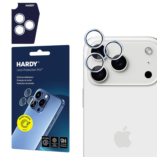 Suojakalvo 3MK Hardy Protection Pro Apple iPhone 17 Pro Max / 17 Pro takakameralle, Panssarilasi, Hopea